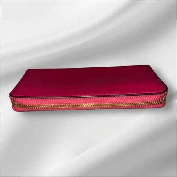 Tory Burch Robinson Pink Saffiano Leather Continental Wallet - Picture 3 of 7